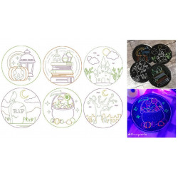 Stickserie ITH - Halloween Untersetzer